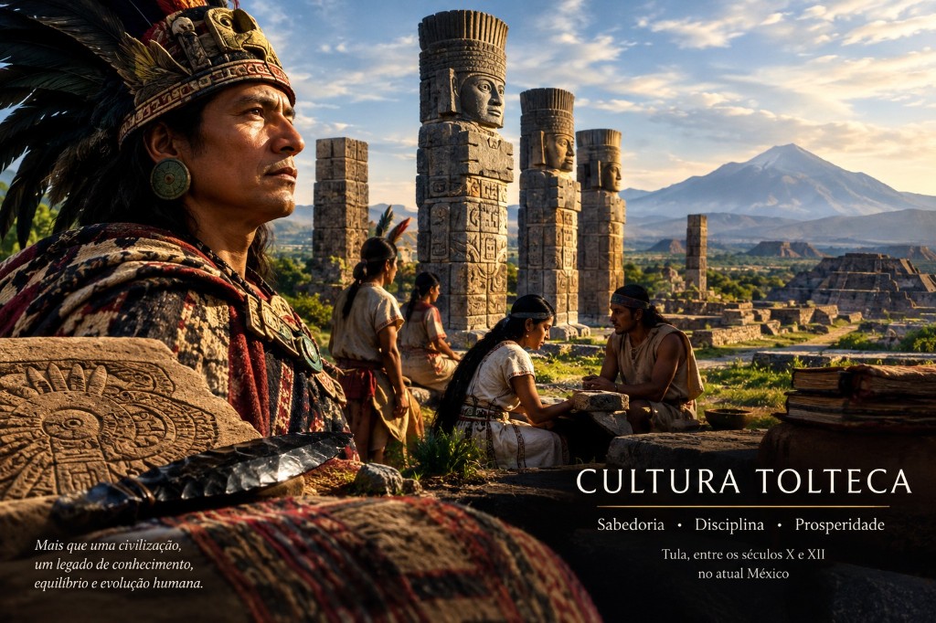 Referência visual da cultura tolteca e dos 5 Compromissos Toltecas